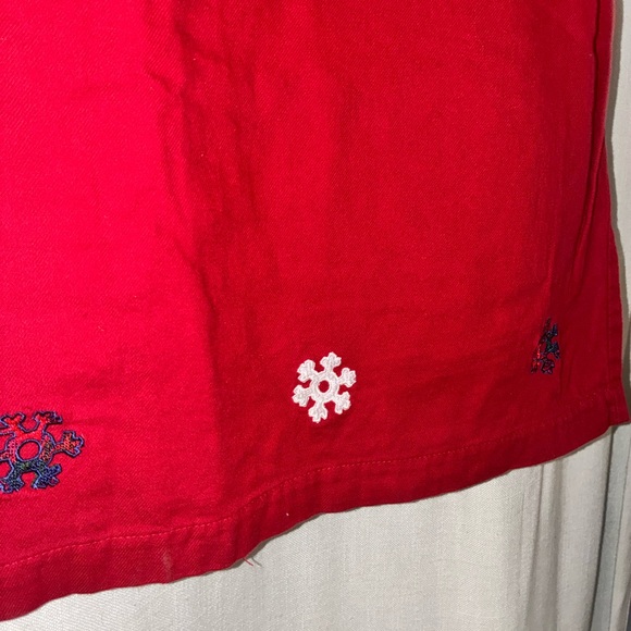 Disney Mickey Mouse Embroidered Nightgown Red Size Large - Picture 4 of 6